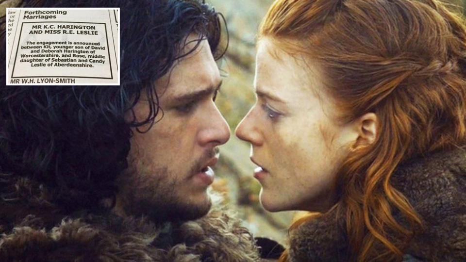 Kit Harington and Rose Leslie have officially announced their engagement.