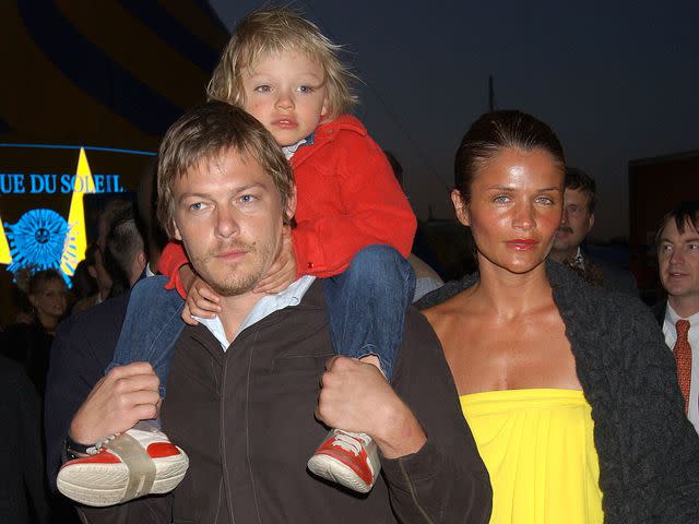 <p>Robin Platzer/FilmMagic</p> Norman Reedus, Helena Christensen and son Mingus during Cirque du Soleil's Latest Production "Varekai" Grand Opening