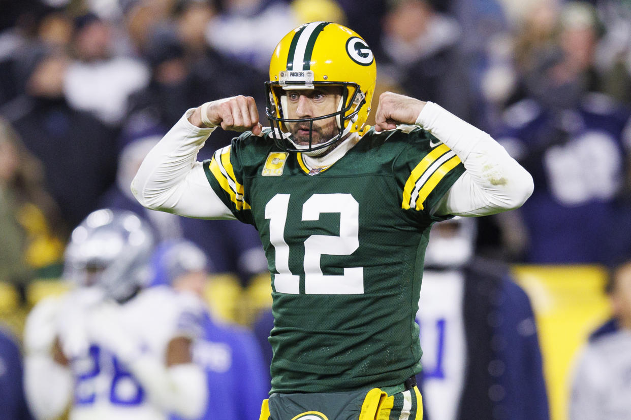 Green Bay Packers quarterback Aaron Rodgers is coming off his best game of the season. (Photo by Jeff Hanisch/USA TODAY Sports)
