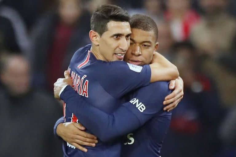 Sin Neymar ni Cavani, lesionados, Mbappé y Di María son las cartas ofensivas de PSG