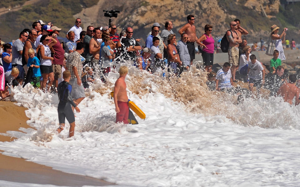 Pacific Storm Brings High Surf To Southern California