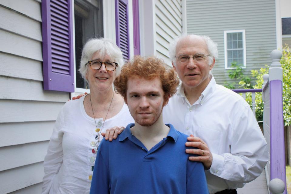 In this Herald News file photo, Shoshana Brown and Mark Elber are seen with their son, Lev Elber on his graduation day in June.