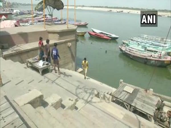 Visual of a ghat in Varanasi (Photo/ANI)