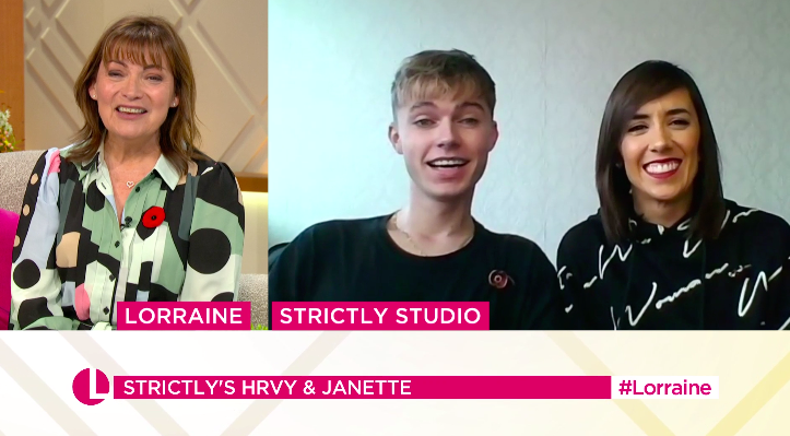 HRVY told Lorraine Kelly he and Maisie Smith are just friends. (ITV)