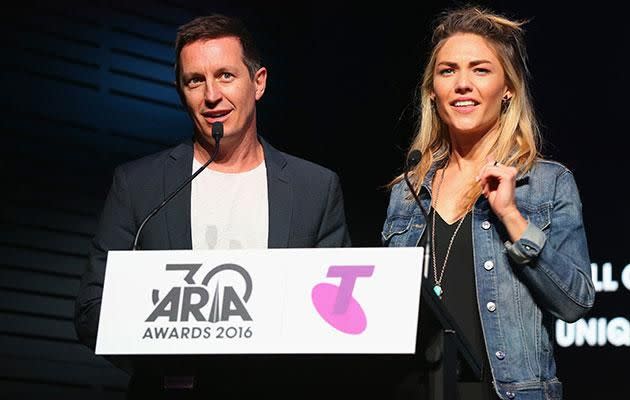 KIIS FM star Kyle says no one needs to be a psychic to realise Rove and Sam Frost wouldn't last long in that prime time slot. Source: Getty