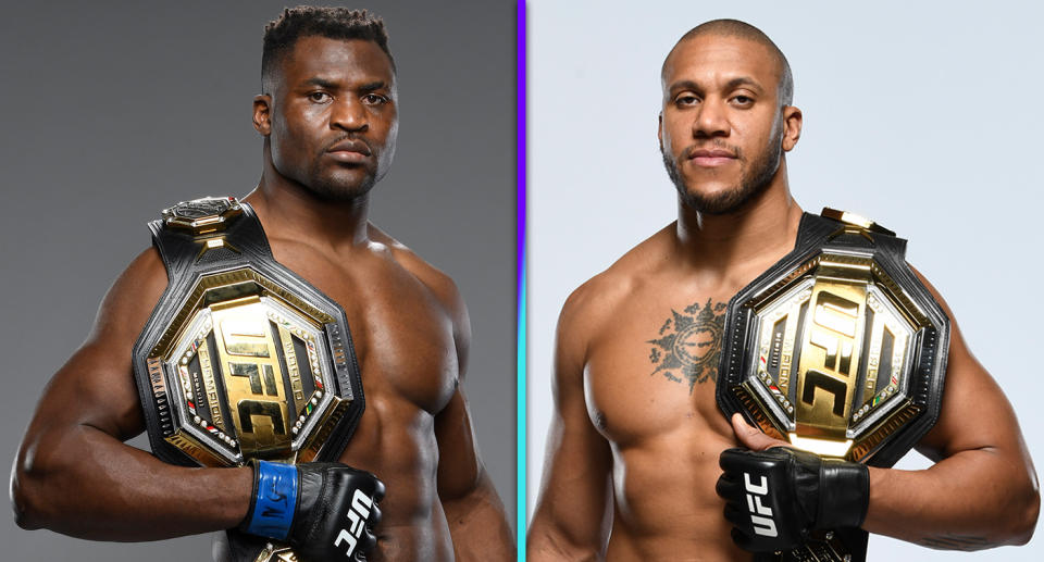 Heavyweight champion Francis Ngannou meets interim champion Ciryl Gane in a title unification in the main event of UFC 270 on Saturday.