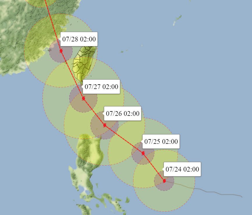颱風暴風圈恐橫掃台灣。（圖／翻攝自氣象達人彭啟明臉書）