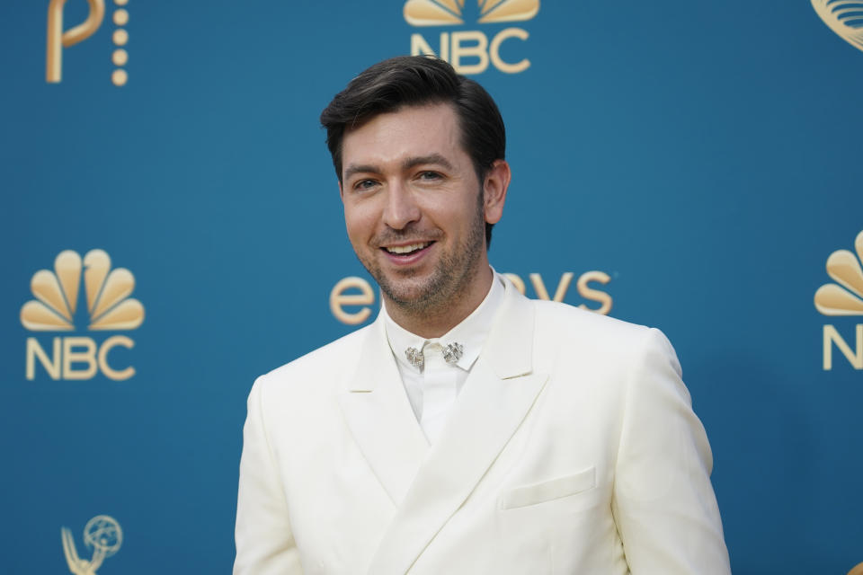 Nicholas Braun arrives at the 74th Primetime Emmy Awards on Monday, Sept. 12, 2022, at the Microsoft Theater in Los Angeles. (AP Photo/Jae C. Hong)