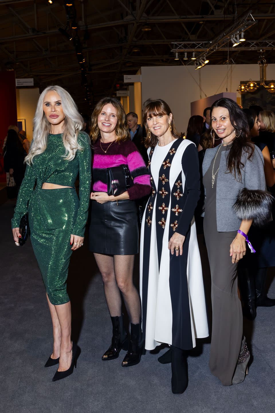 san francisco, ca january 17 vanessa getty, lindsay bolton, allison speer and elizabeth malkasian attend fog design art preview gala on january 17th 2024 at fort mason center festival pavilion in san francisco, ca photo drew altizer photography