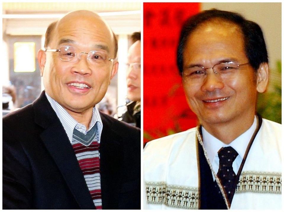 蘇貞昌（左）是台北老縣長、游錫堃（右）2014年以些微差距落選新北市長。 圖／報系資料照片
