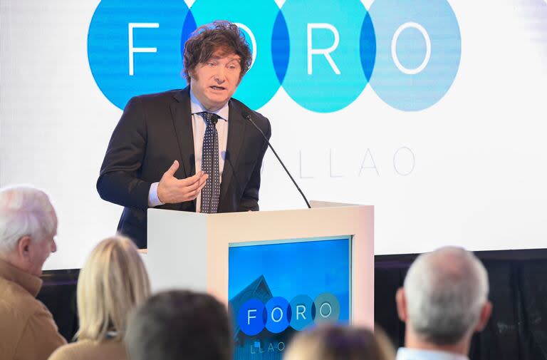 Javier Milei en el foro Llao Llao en 2023