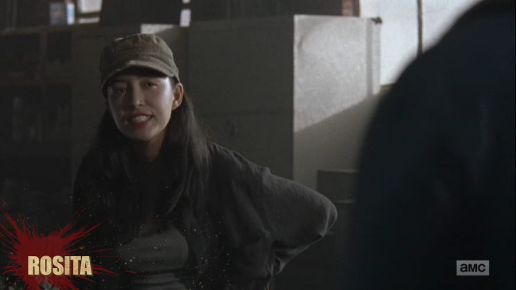 Rosita successfully bullied poor Eugene into making that bullet. (AMC)