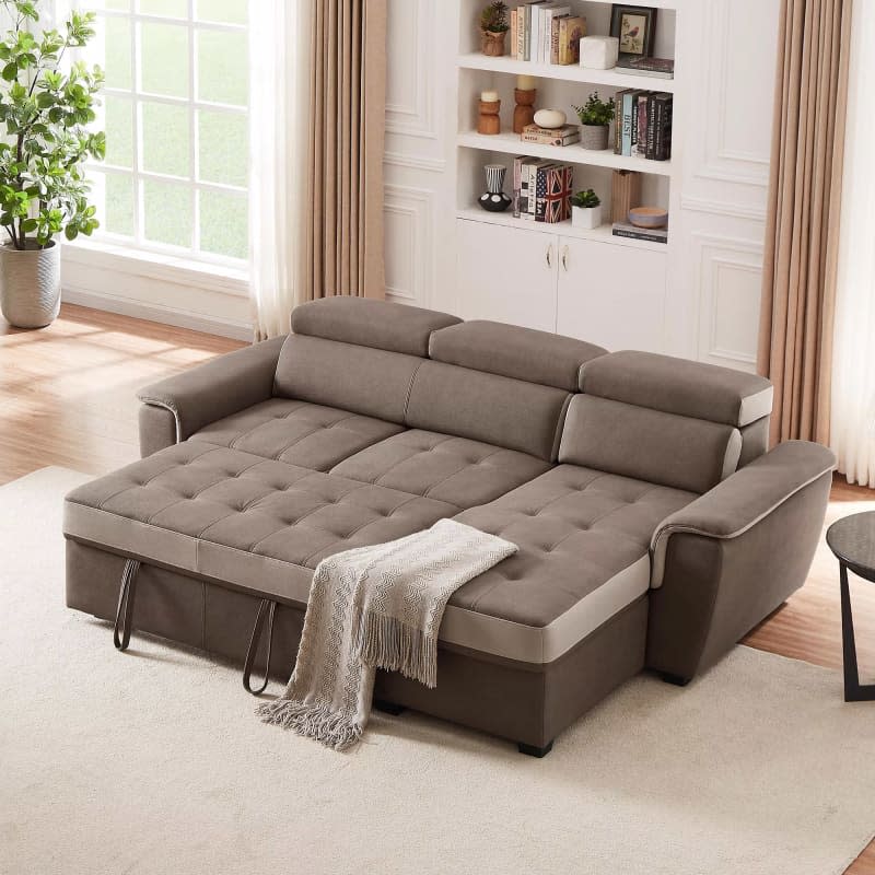 STICKON 3-Seat Queen-Size Sofa Bed with Storage