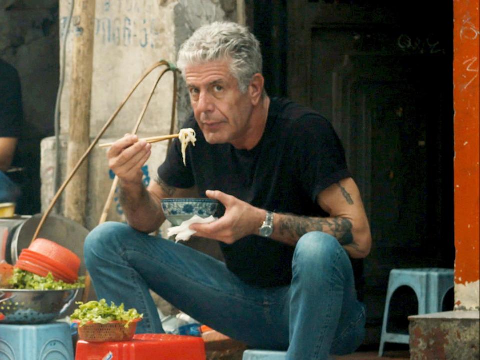 Late chef and travel host Anthony Bourdain, as seen in a promotional image for ‘Roadrunner: A Film About Anthony Bourdain' (AP)