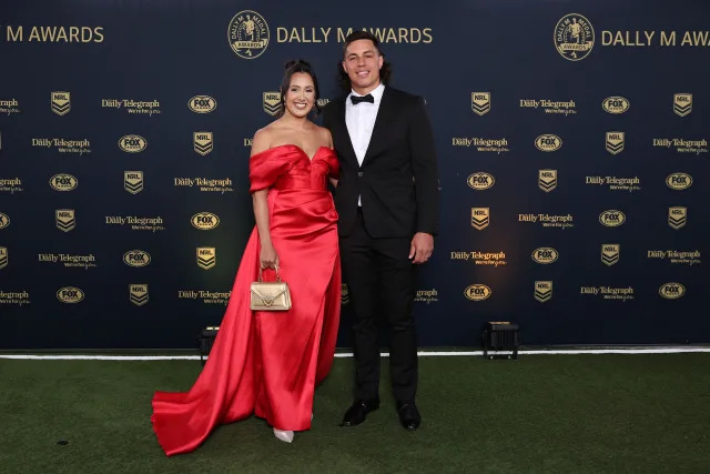 Joseph Tapine and wife Kirsten at the Dally M.