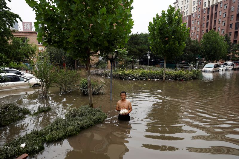 FILE PHOTO: Flooding in Zhuozhou, Hebei province