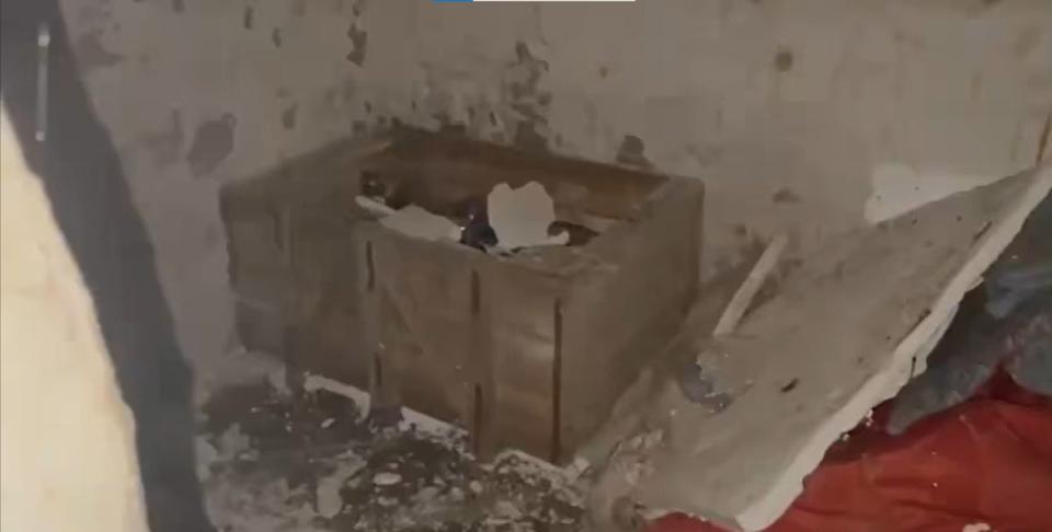 A crate of horrors was found in the abandoned basement used as a torture chamber by Russian troops (Facebook)