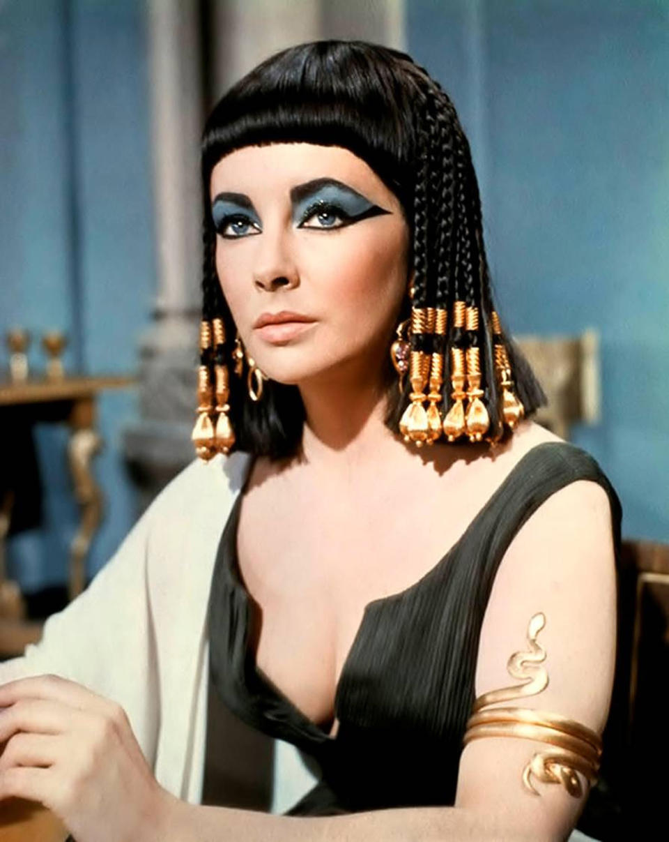 There is something so elegant about Cleopatra's jet black, braided 'do (seen here on Elizabeth Taylor). It's strong and bold, just like she was. 