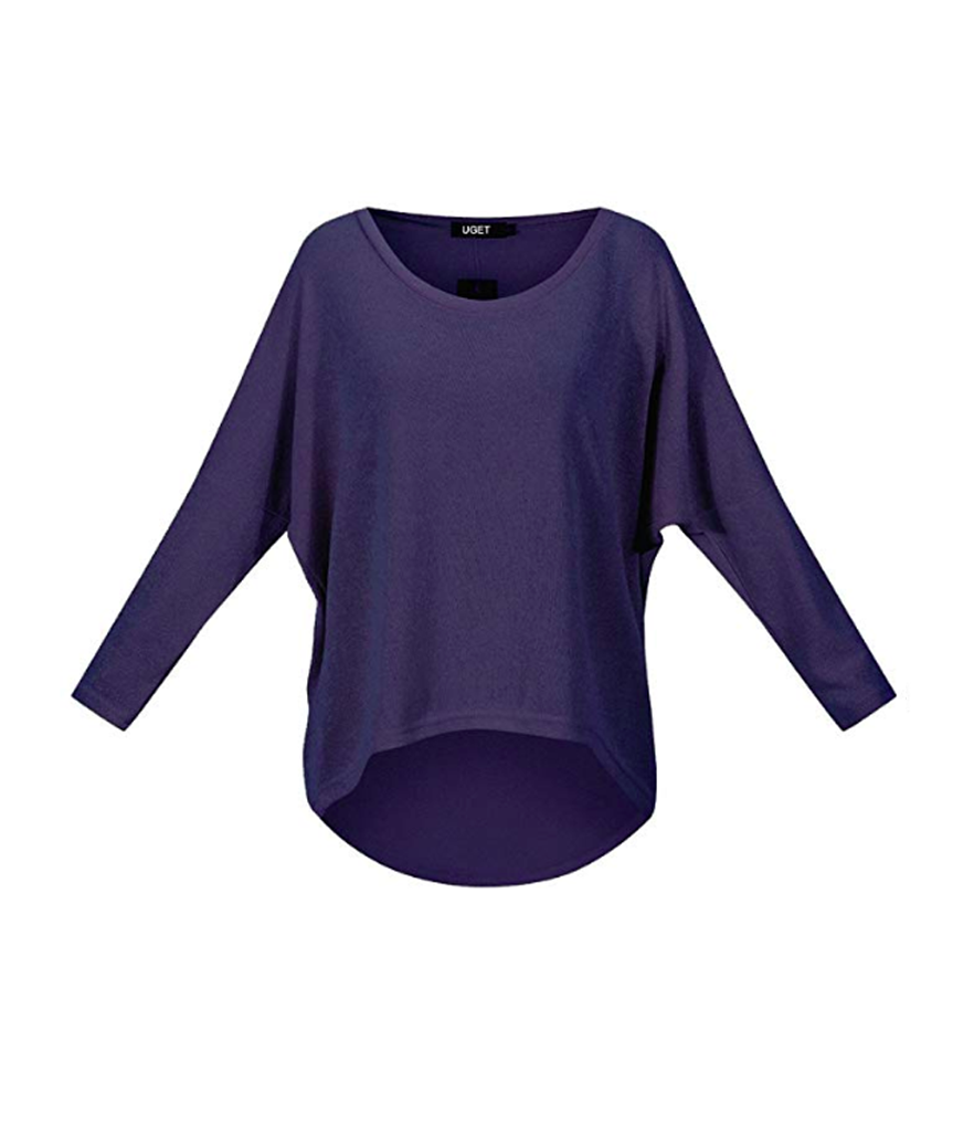 Flattering in front, butt-concealing in back. This sweater's got you covered! (Photo: Amazon)