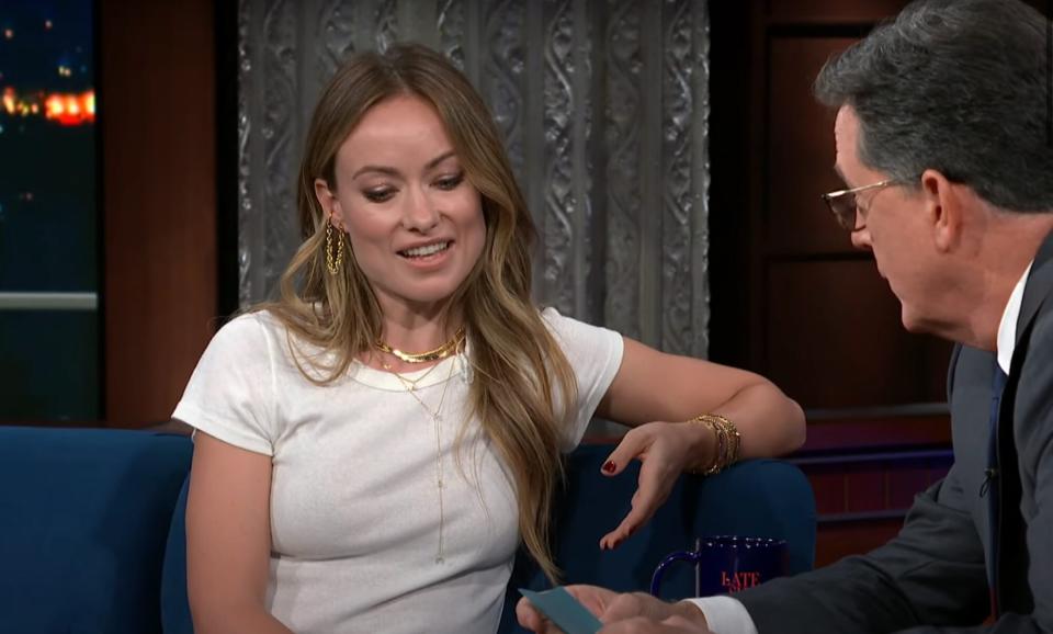 Olivia Wilde Stephen Colbert