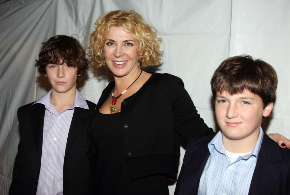 Natasha Richardson and her sons Micheál Richardson and Daniel Neeson attend the “Billy Elliot: The Musical” opening night in November 2008. FilmMagic