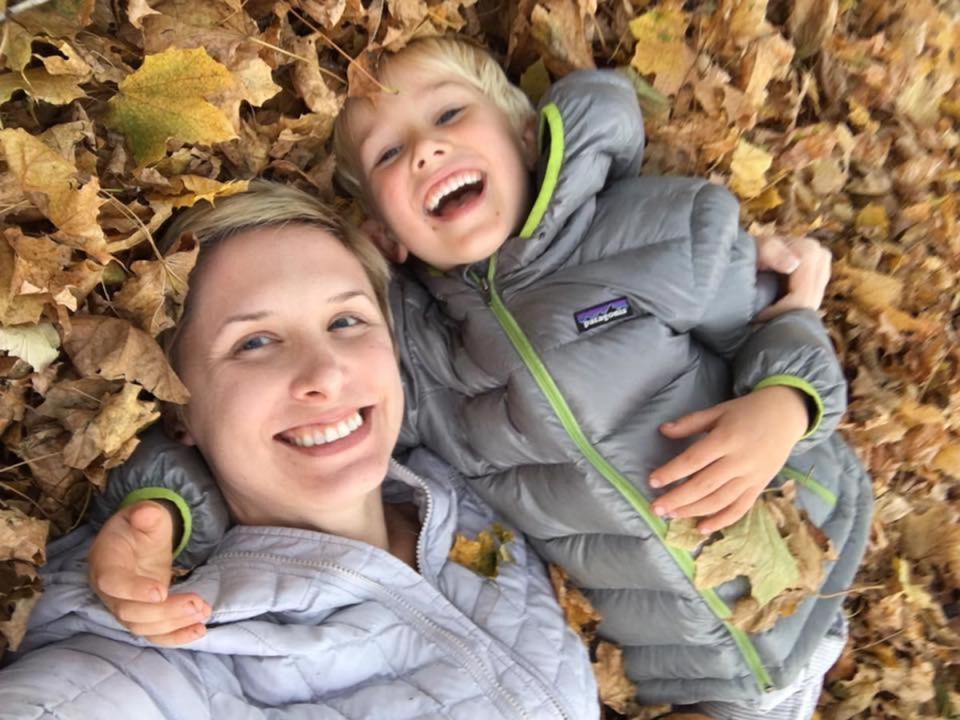 "Raking leaves last fall with my son Will, age 5, in Rochester, MN." --&nbsp;<i>Lindsay Renfro</i>