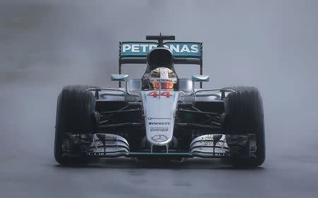 Hungary Formula One - F1 - Hungarian Grand Prix 2016 - Hungaroring, Hungary - 23/7/16 Mercedes' Lewis Hamilton during qualification REUTERS/Laszlo Balogh