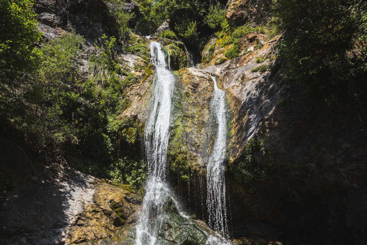  Salmon Creek waterfall at Big Sur in California. 