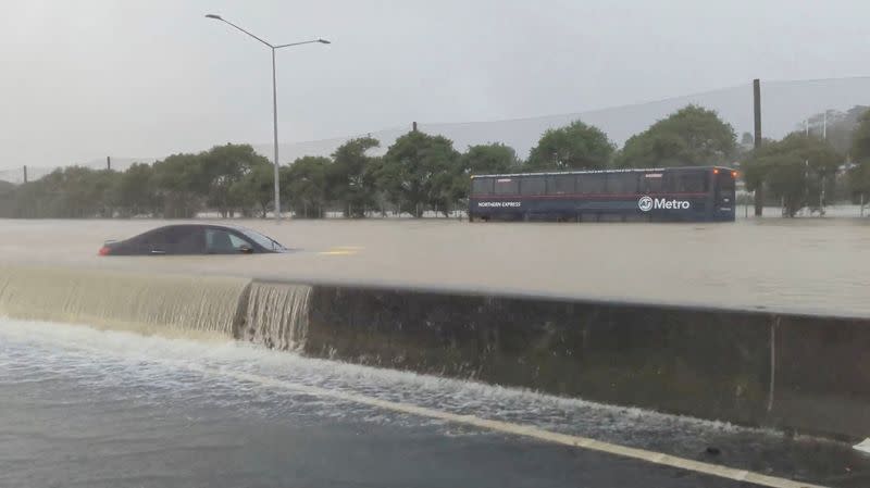 FILE PHOTO: Heavy rains cause flooding in Auckland