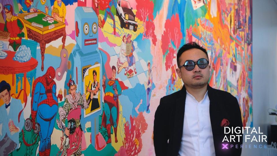 Jacky Tsai 蔡贇驊與著名歌手周杰倫合作的推出八米巨型作品《翻玩范特西》。（大會提供圖片）