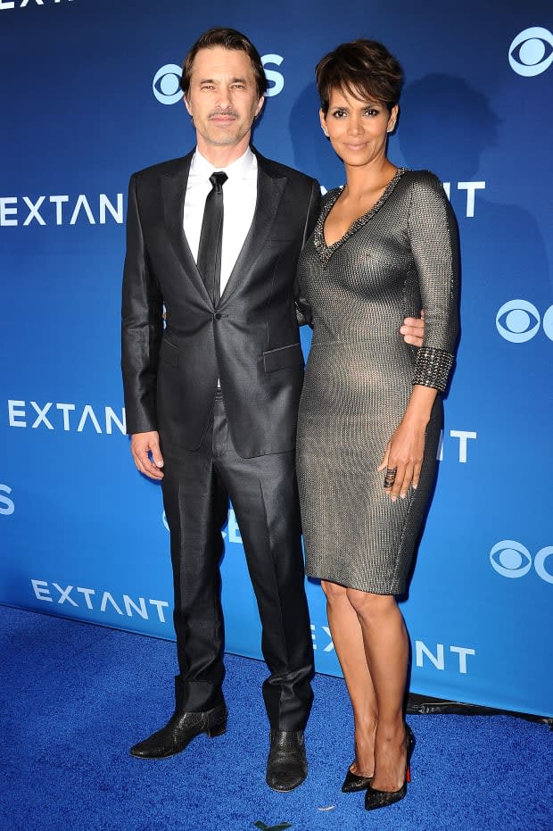 Olivier Martinez and Halle Berry attend the premiere of "Extant" at California Science Center on June 16, 2014, in Los Angeles<p><a href="https://www.gettyimages.com/detail/450971798" rel="nofollow noopener" target="_blank" data-ylk="slk:Jason LaVeris/Getty Images;elm:context_link;itc:0;sec:content-canvas" class="link ">Jason LaVeris/Getty Images</a></p>