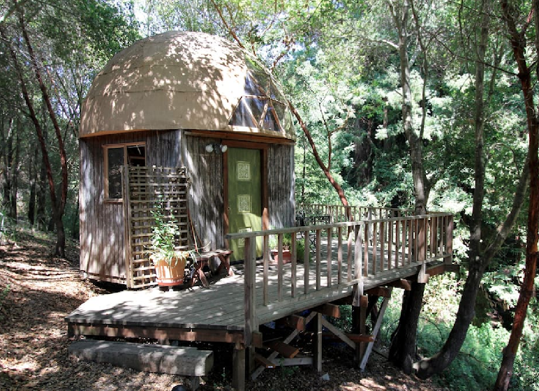 <body> <p>The geodesic dome atop this California cabin makes the lodging look almost like an ornate birdhouse, which could be what earned it the name "Hummingbird Haven." Beneath the dome lie a spacious loft and bath, and a <a rel="nofollow noopener" href=" http://www.bobvila.com/slideshow/11-inspiring-kitchens-that-defy-their-small-size-47280?bv=yahoo" target="_blank" data-ylk="slk:kitchenette;elm:context_link;itc:0;sec:content-canvas" class="link ">kitchenette</a> filled with modern amenities. The scenic deck is surrounded by 10 acres of lush forest rife with hummingbirds and other wildlife.</p> <p><strong>Related: <a rel="nofollow noopener" href=" http://www.bobvila.com/slideshow/7-creative-guest-houses-you-can-actually-afford-48634?#.WD-oVaIrKRs?bv=yahoo" target="_blank" data-ylk="slk:7 Creative Guest Houses You Can Actually Afford;elm:context_link;itc:0;sec:content-canvas" class="link ">7 Creative Guest Houses You Can Actually Afford</a> </strong> </p> </body>