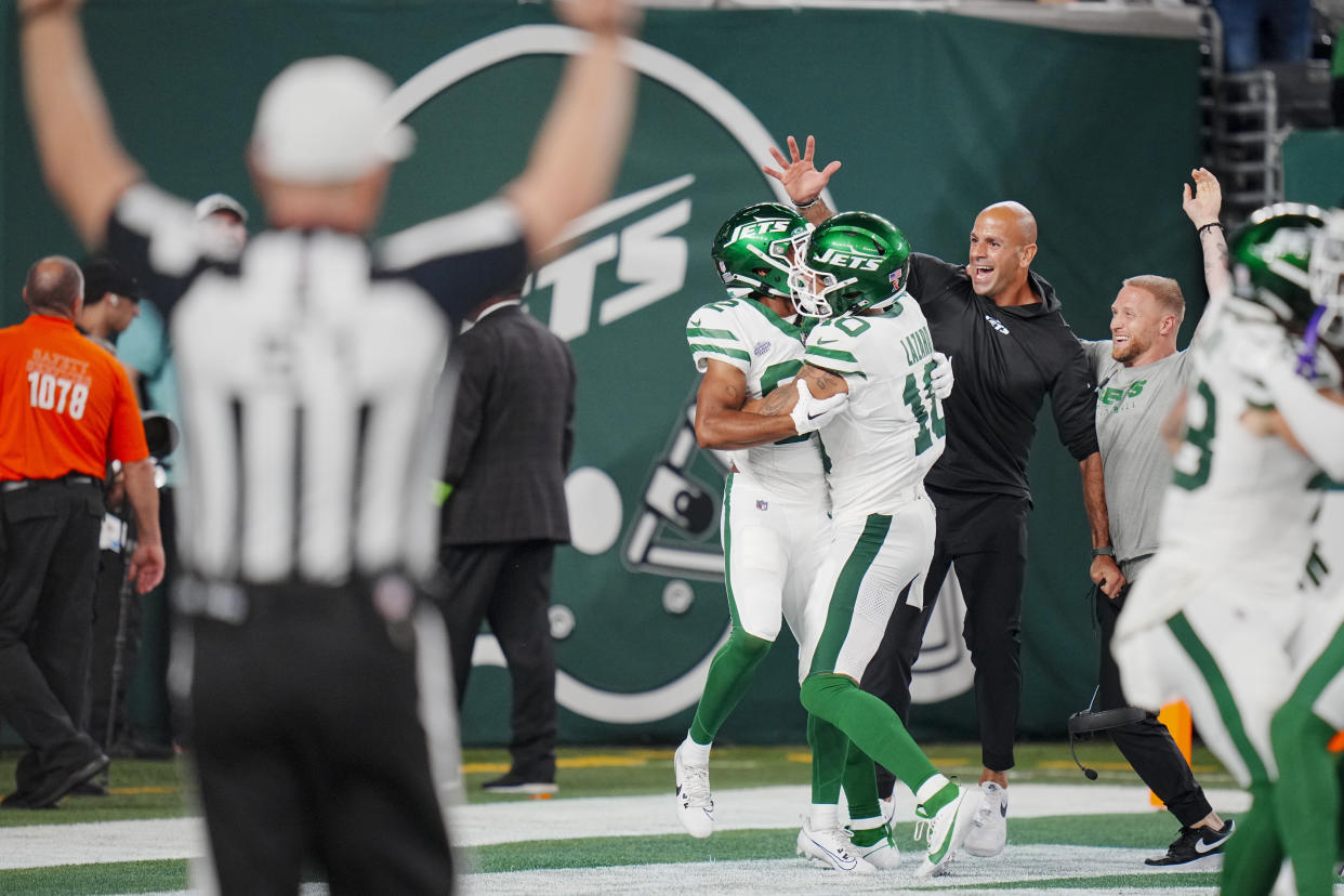 More than 22 million people watched Monday night’s game between the Jets and Bills, an ESPN record. (AP/Rusty Jones)