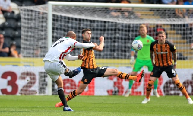 David McGoldrick scored twice for Sheffield United at the KCOM Stadium