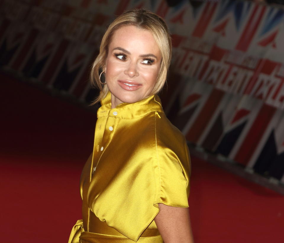 LONDON, -, UNITED KINGDOM - 2019/01/20: Judge Amanda Holden seen at the London Palladium for the Auditions of Britain's Got Talent TV Show - Series 13. (Photo by Keith Mayhew/SOPA Images/LightRocket via Getty Images)