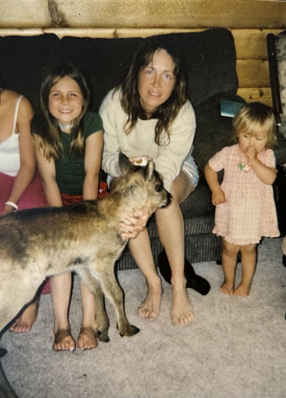 Dr Oakley with young daughters