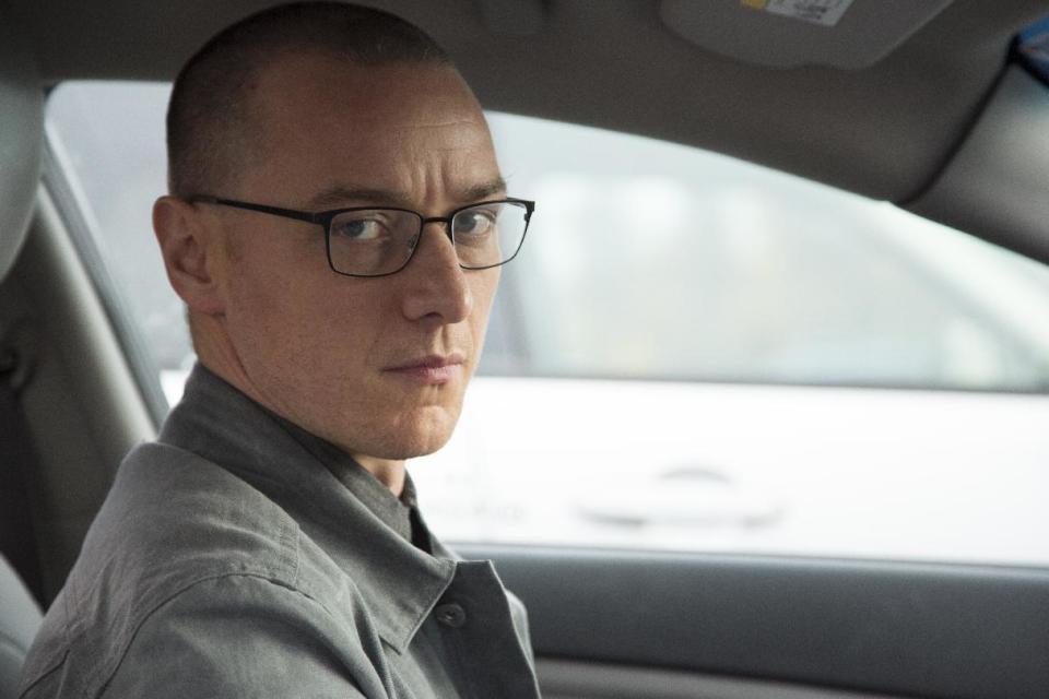 This image released by Universal Pictures shows James McAvoy in a scene from, "Split." (John Baer/Universal Pictures via AP)