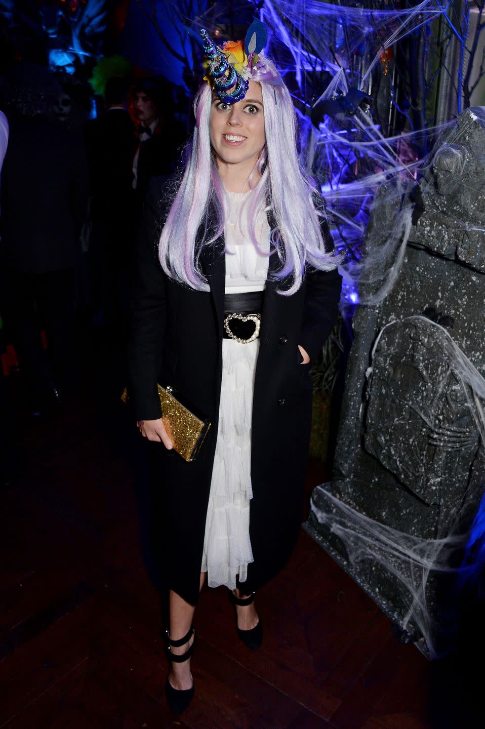 <p>Princess Beatrice of York in a unicorn costume at Annabel's Halloween Party.</p>