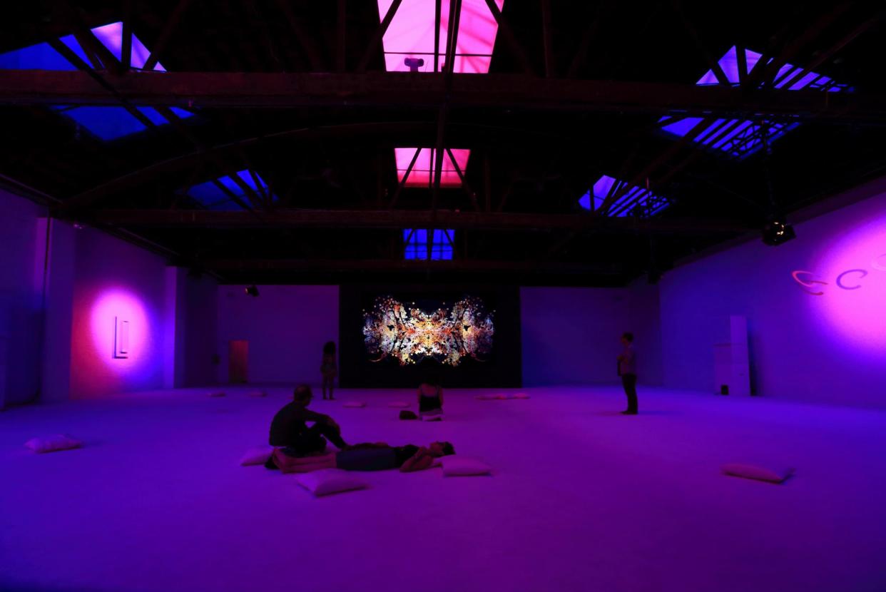<span>Dream House at 545 West 22nd Street, New York City, an installation by Marian Zazeela and La Monte Young, 2015.</span><span>Photograph: Jung Hee Choi</span>
