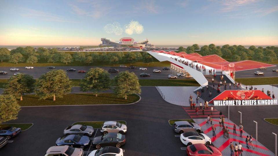 An artist’s rendering of what the Chiefs hope to do with GEHA Field at Arrowhead Stadium at the Truman Sports Complex.