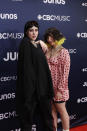 <p>The Montreal electropop duo served quirky polkadots and ski goggles on the red carpet. </p>
