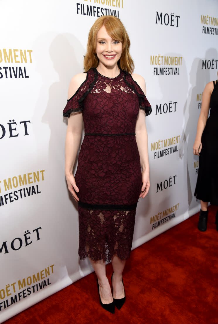 WEST HOLLYWOOD, CA - JANUARY 04: Actress Bryce Dallas Howard attends Moet & Chandon Celebrates The 2nd Annual Moet Moment Film Festival and Kicks off Golden Globes Week at Doheny Room on January 4, 2017 in West Hollywood, California. (Photo by Michael Kovac/Getty Images for Moet & Chandon)