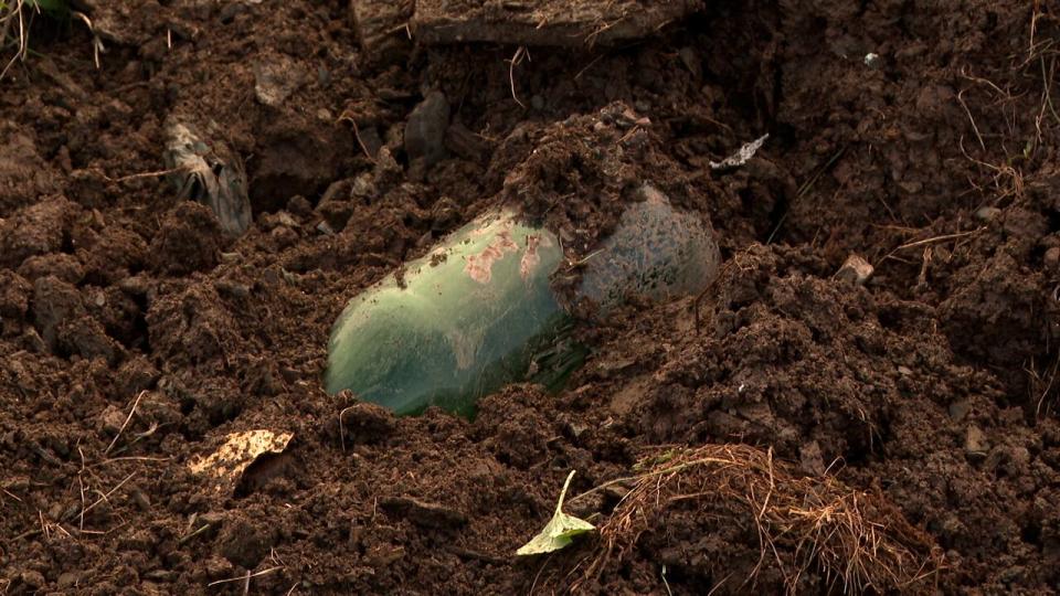 Most of the waste at the Martin's Point landfill site is household waste like glass bottles and clothing. 