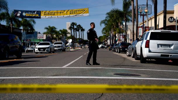 PHOTO: A member of law enforcement near the site of a deadly shooting, Jan. 22, 2023 in Monterey Park, Calif. (Eric Thayer/Getty Images)