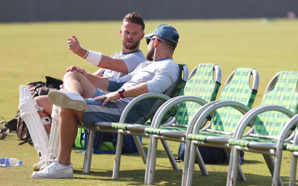 Ben Duckett chats with England head coach Brendon McCullum - Matthew Lewis/Getty Images