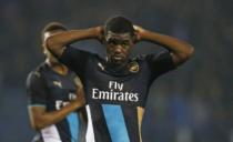 Football - Sheffield Wednesday v Arsenal - Capital One Cup Fourth Round - Hillsborough - 27/10/15 Arsenal's Joel Campbell looks dejected after the game Action Images via Reuters / Jason Cairnduff