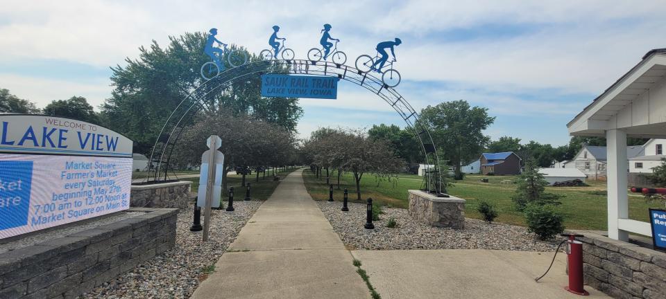 The starting point of the Sauk Rail Trail in Lake View.