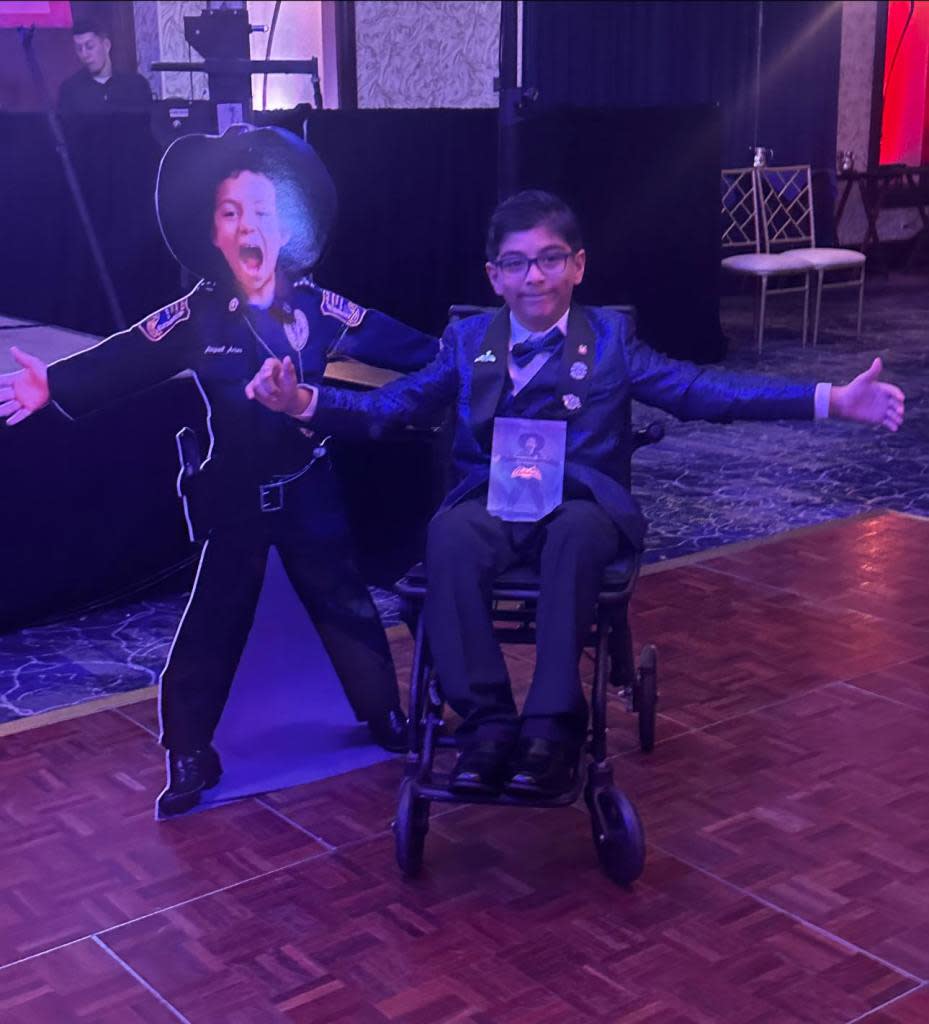 Michael Martinez, a disabled boy from Texas who was bullied for dressing like a police officer, was honored at the gala. Blue Lives Matter NYC