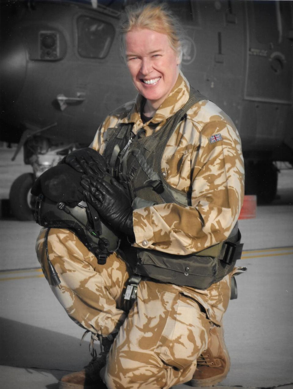 Caroline Paige served in the Royal Air Force for 35 years as a navigator on fast jets and battlefield helicopters (Fighting With Pride/PA)