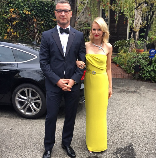 Naomi Watts, in a yellow Gucci gown, took to Instagram to tell the world: “Watch out, this couple means business.” @_naomiwatts_/Instagram